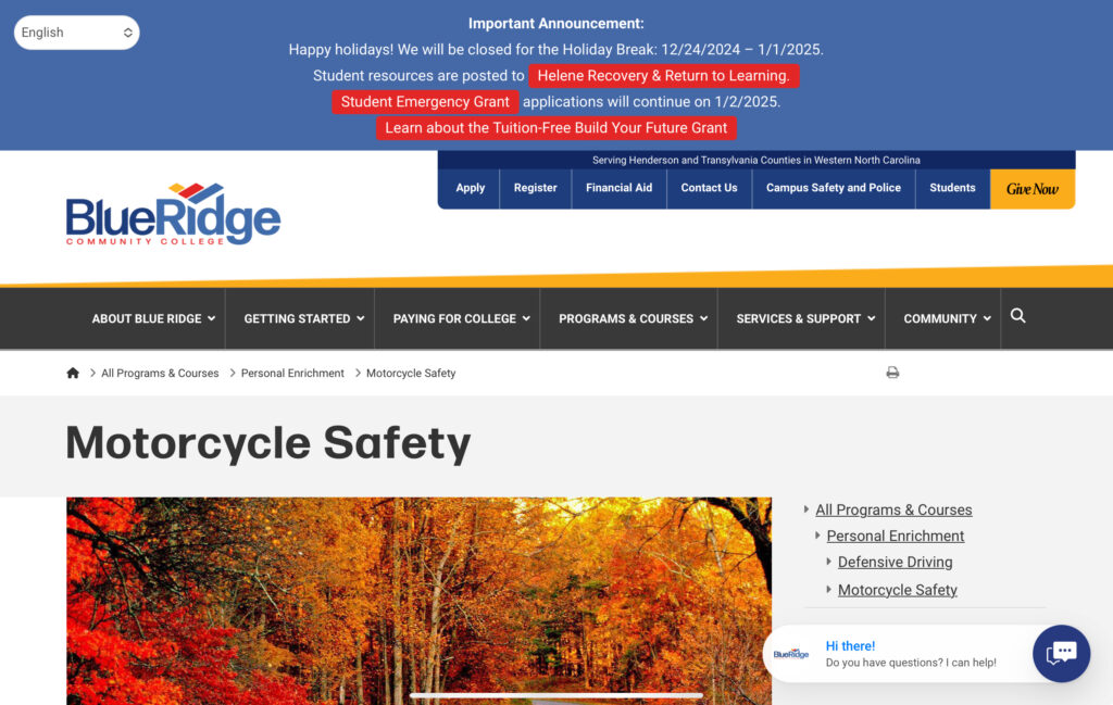 Motorcycle Safety Courses